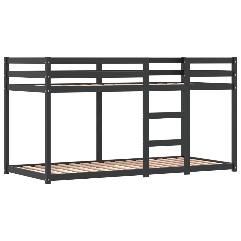 vidaXL Bunk Bed without Mattress White&Black 80x200 cm Solid Wood Pine