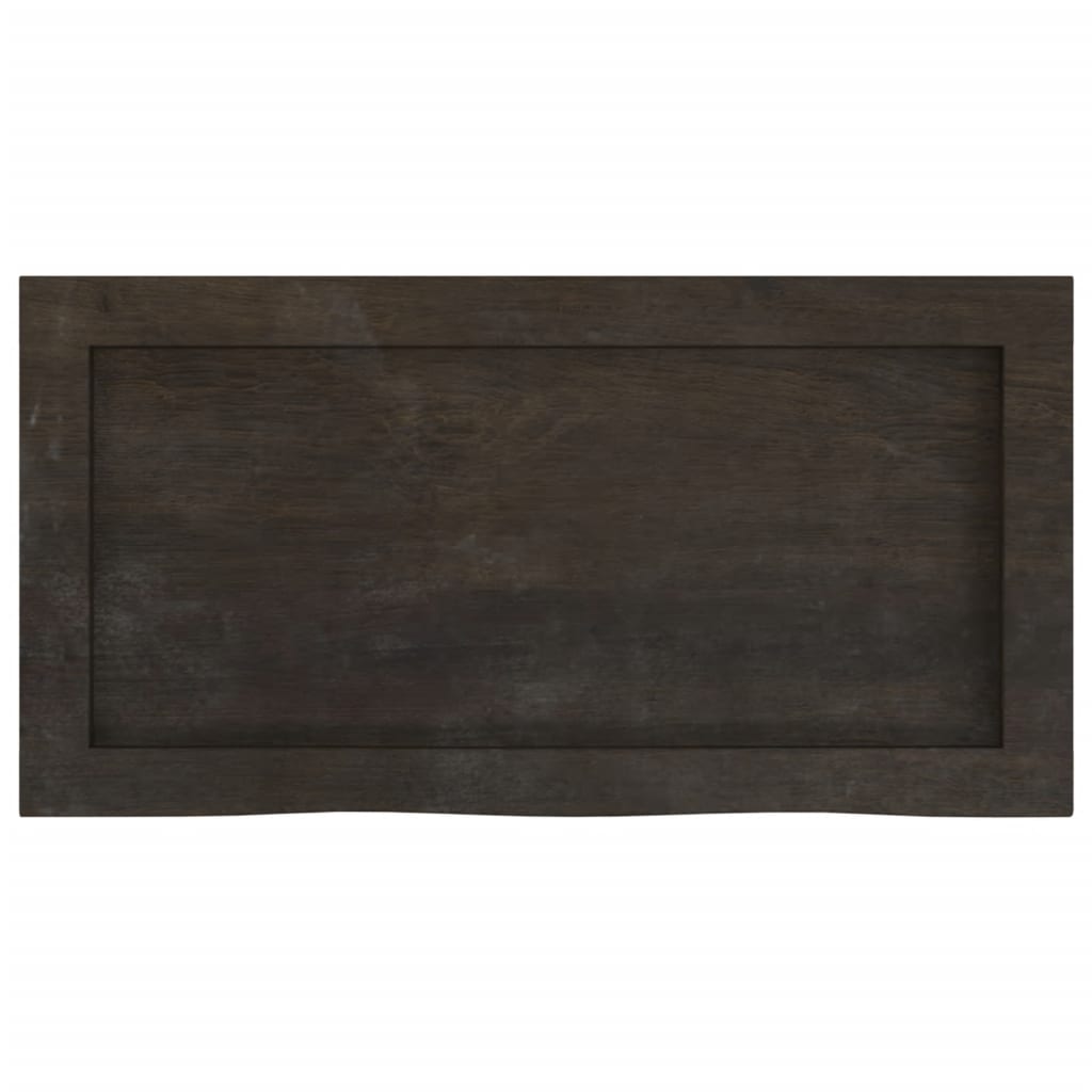 vidaXL Bathroom Countertop Dark Brown 60x30x(2-4) cm Treated Solid Wood