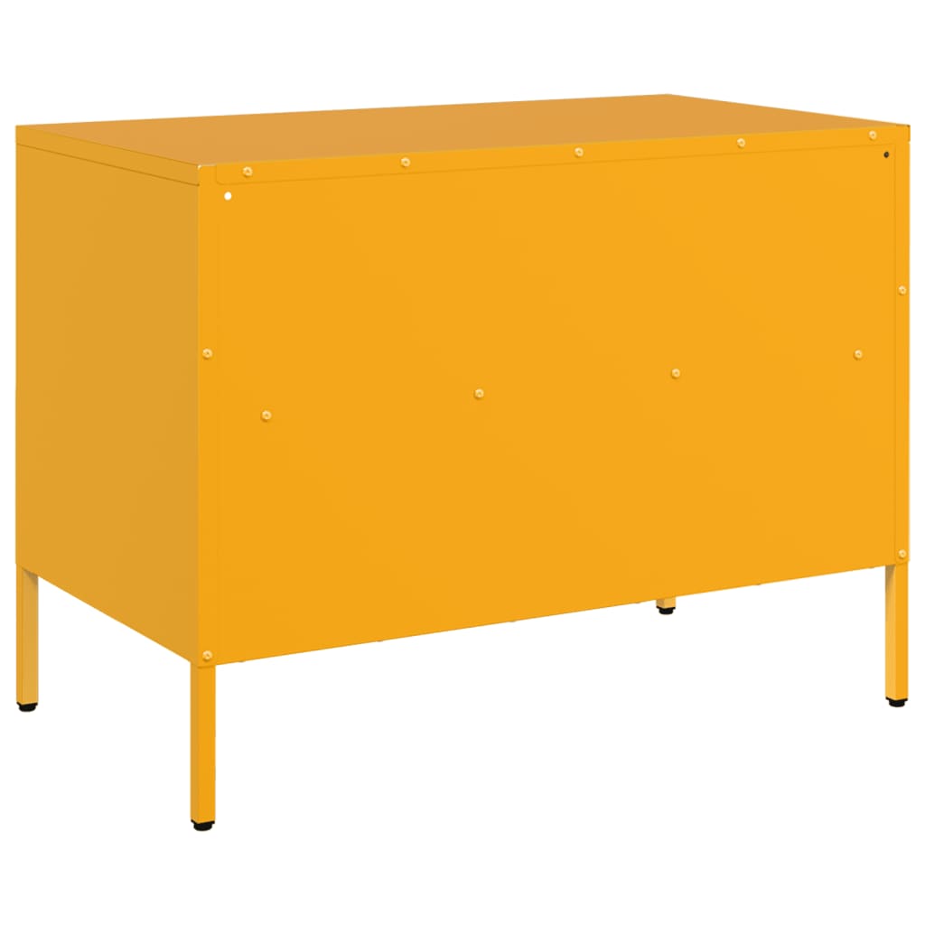 vidaXL TV Cabinet Mustard Yellow 68x39x50.5 cm Steel