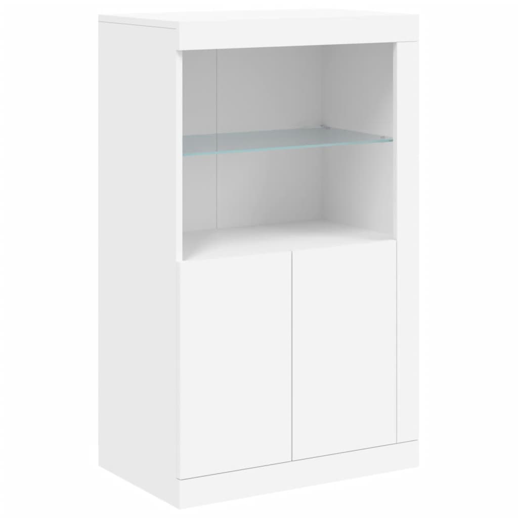 vidaXL Sideboard with LED Lights White 283x37x100 cm