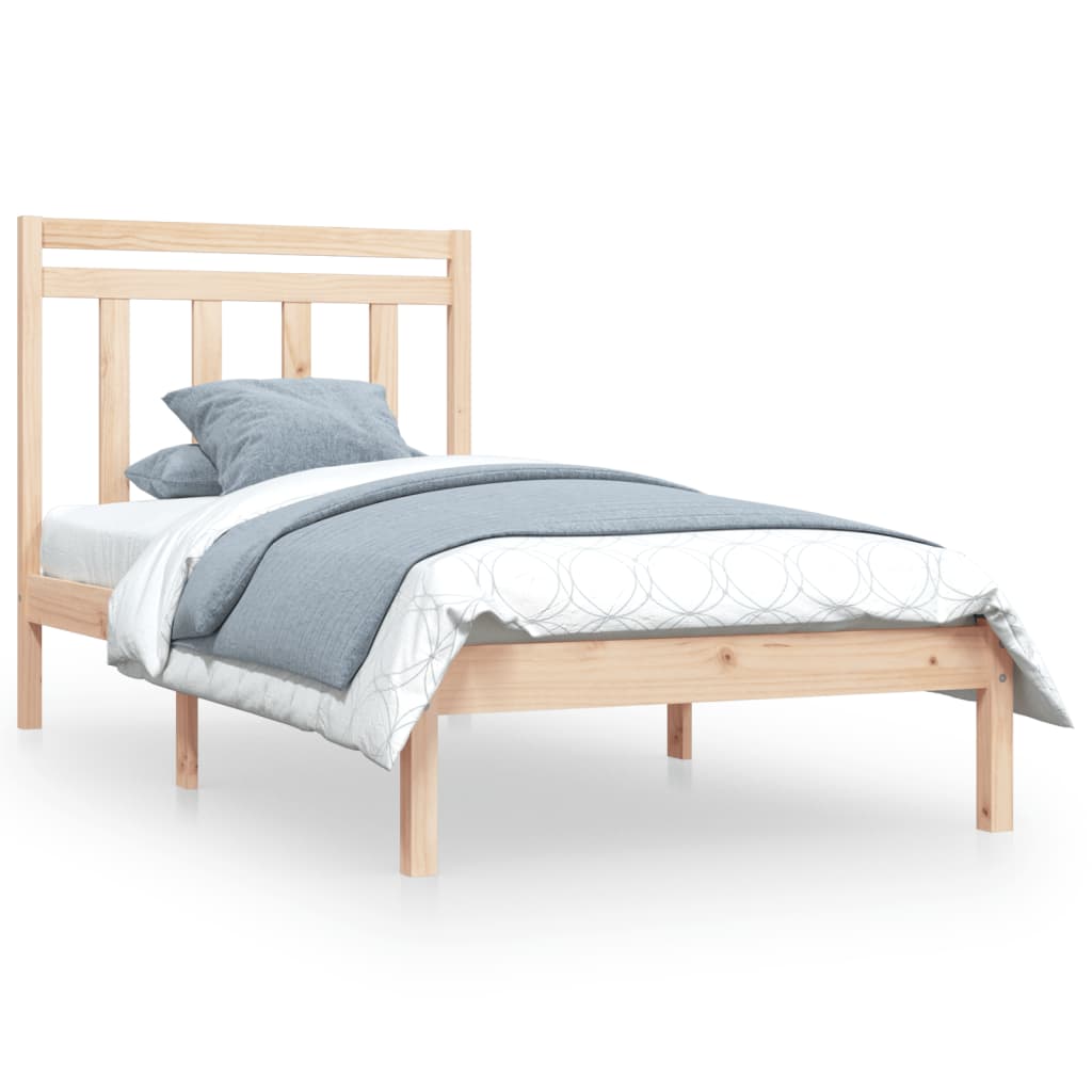 vidaXL Bed Frame without Mattress 90x190 cm Single Solid Wood