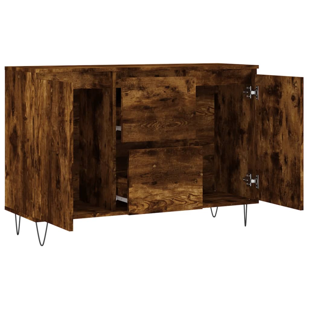 vidaXL Sideboard Smoked Oak 104x35x70 cm Engineered Wood