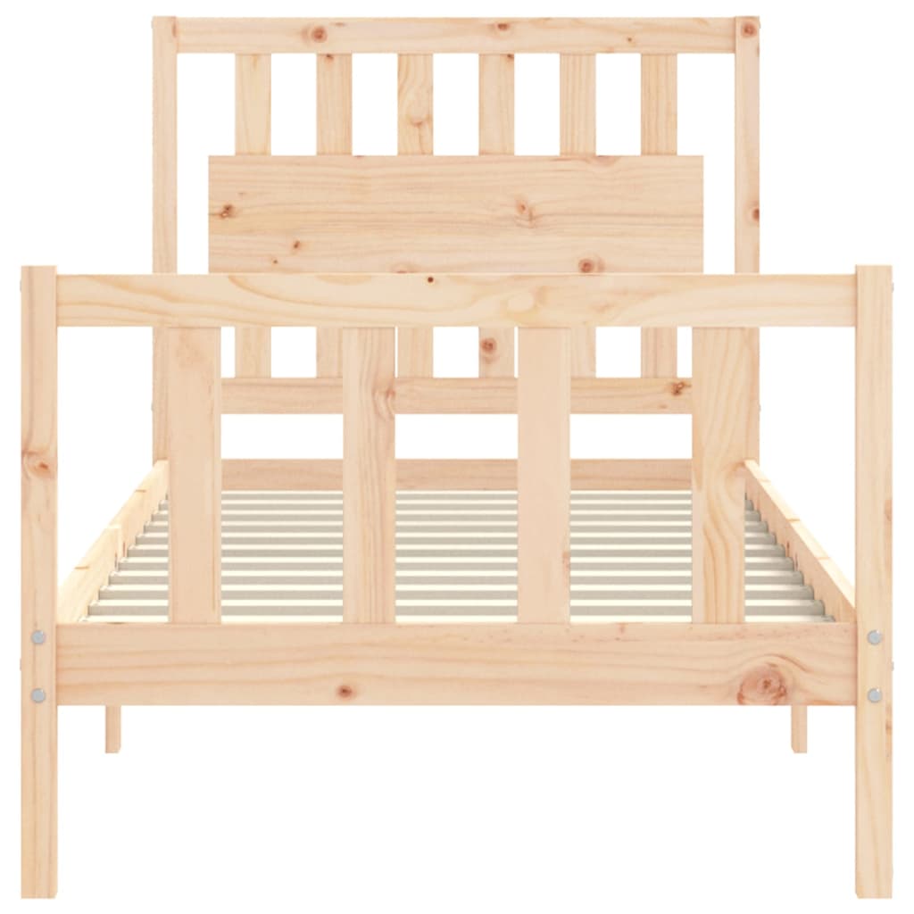 vidaXL Bed Frame without Mattress 90x200 cm Solid Wood Pine