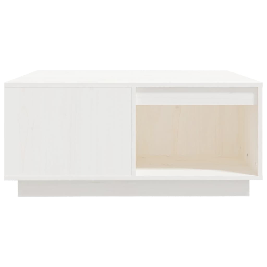 vidaXL Coffee Table White 80x81x36.5 cm Solid Wood Pine