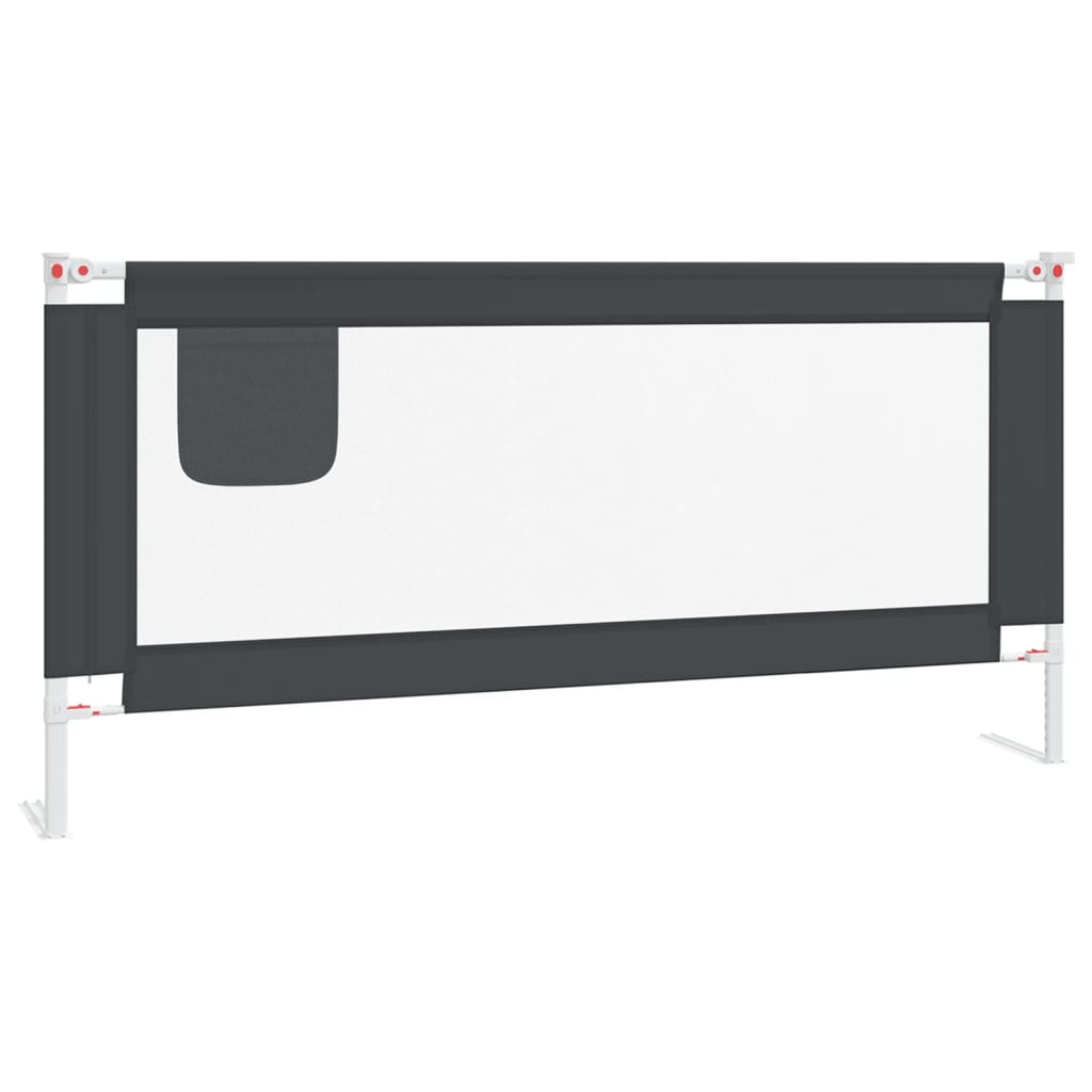 vidaXL Toddler Safety Bed Rail Dark Grey 190x25 cm Fabric