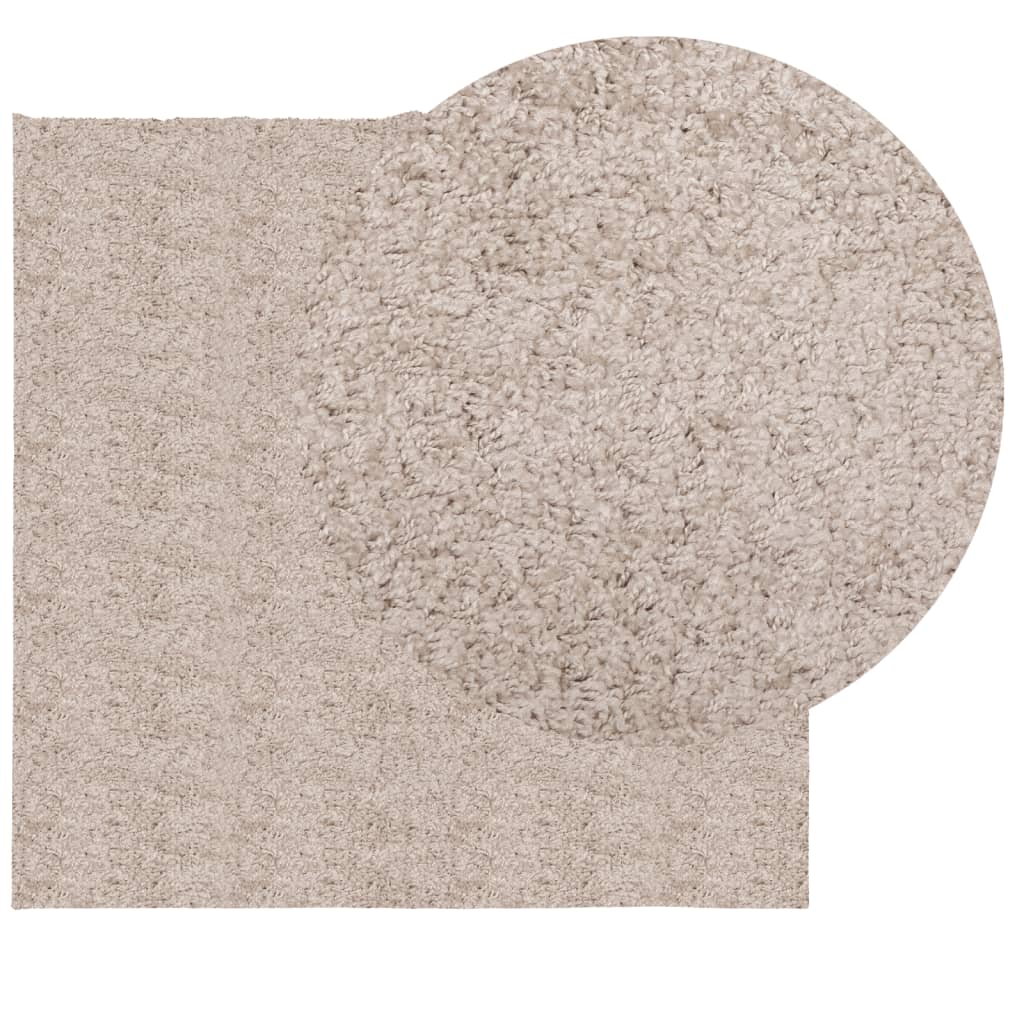 vidaXL Shaggy Rug PAMPLONA High Pile Modern Beige 240x240 cm