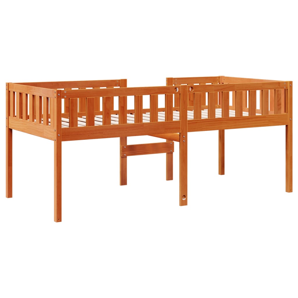 vidaXL Children's Bed without Mattress Wax Brown 75x190 cm Solid Wood Pine