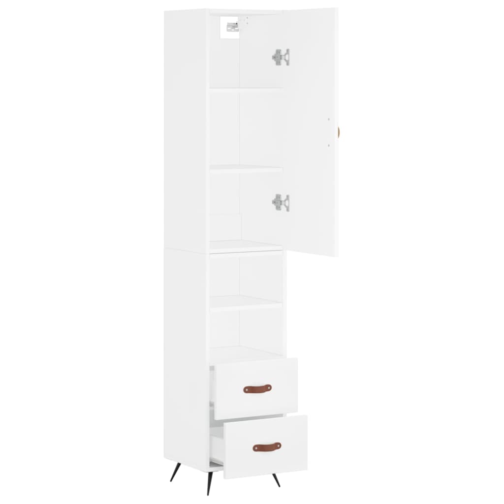 vidaXL Highboard White 34.5x34x180 cm Engineered Wood