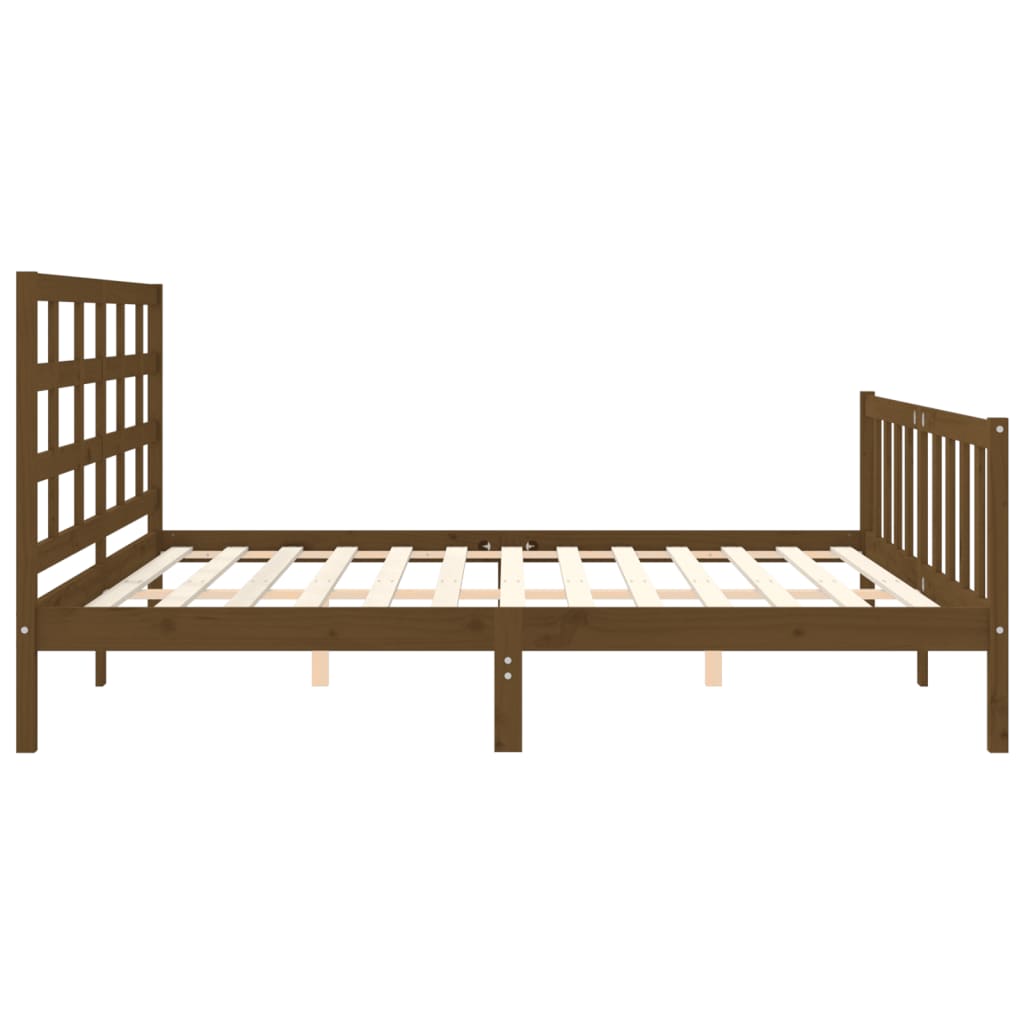 vidaXL Bed Frame without Mattress Honey Brown 200x200 cm Solid Wood Pine