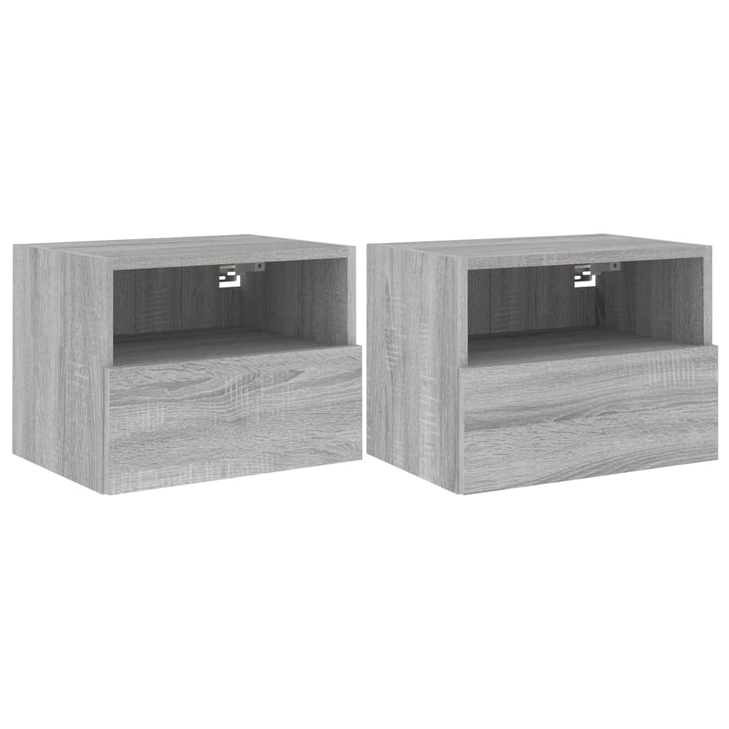 vidaXL TV Wall Cabinets 2 pcs Grey Sonoma 40x30x30 cm Engineered Wood