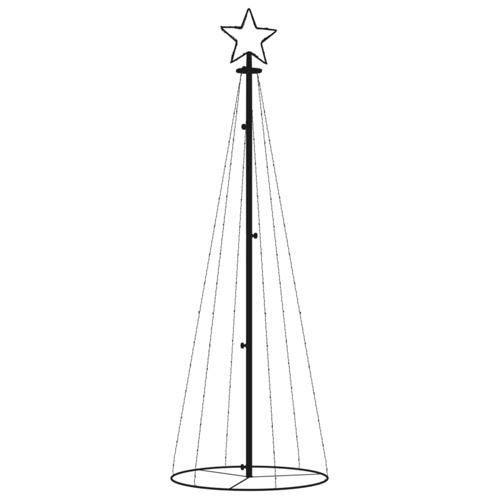 vidaXL Christmas Cone Tree Blue 108 LEDs 70x180 cm