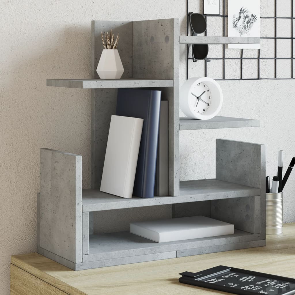 vidaXL Desk Organiser Concrete Grey 49x20x52.5 cm Engineered wood