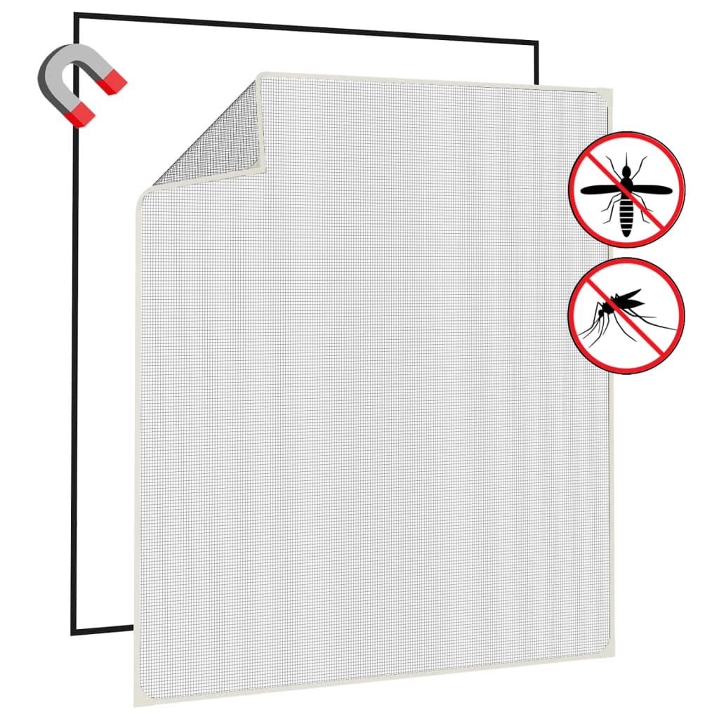 vidaXL Magnetic Insect Screen for Windows White 130x150 cm