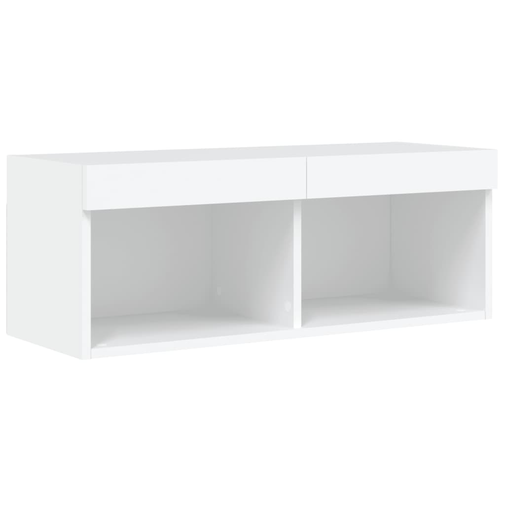 vidaXL 8 Piece TV Wall Units with LED White Engineered Wood