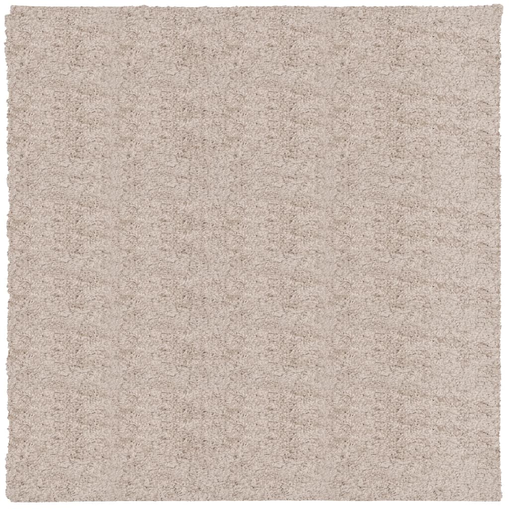 vidaXL Shaggy Rug PAMPLONA High Pile Modern Beige 240x240 cm