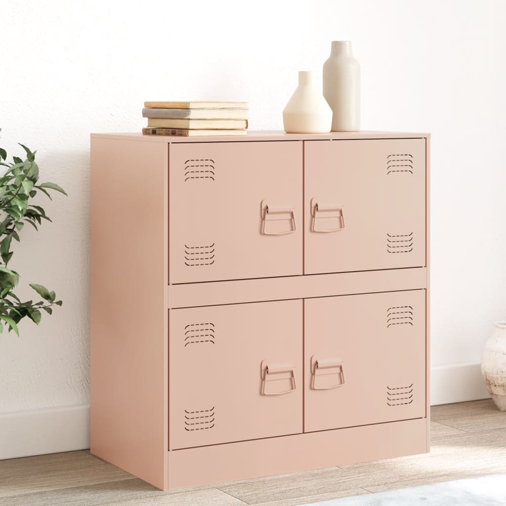 vidaXL Sideboard Pink 67x39x73 cm Steel