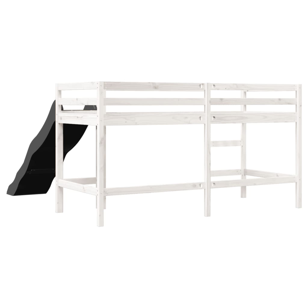 vidaXL Kids' Loft Bed without Mattress White 80x200 cm Solid Wood Pine