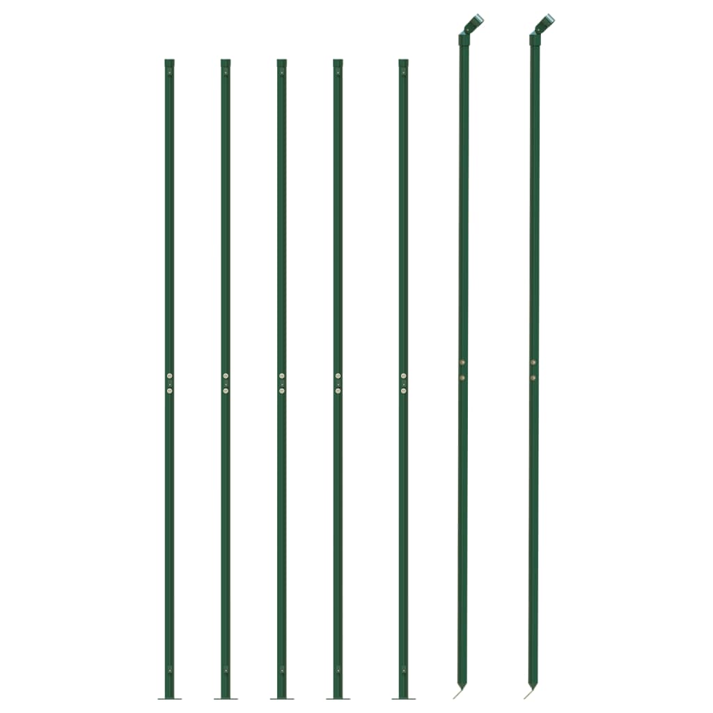 vidaXL Wire Mesh Fence with Flange Green 1.4x10 m