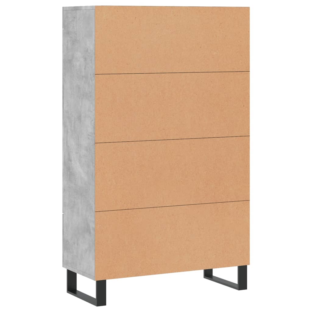 vidaXL Highboard Concrete Grey 69.5x31x115 cm Engineered Wood