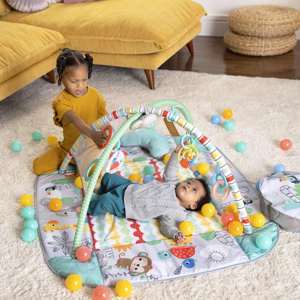 Bright Starts 5-in-1 Activity Gym and Ball Pit Your Way Ball Play Totally Tropical