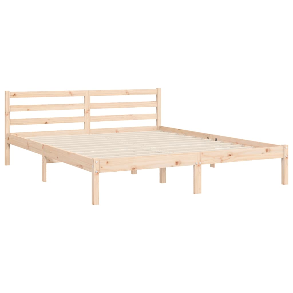 vidaXL Bed Frame without Mattress King Size Solid Wood