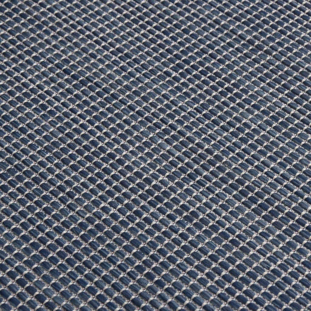 vidaXL Outdoor Flatweave Rug 100x200 cm Blue