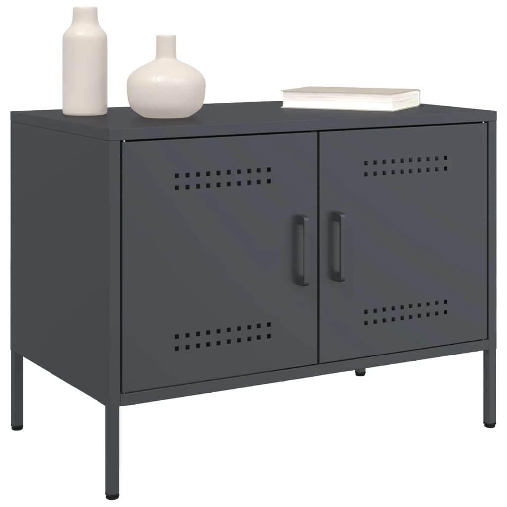 vidaXL TV Cabinet Anthracite 68x39x50.5 cm Steel