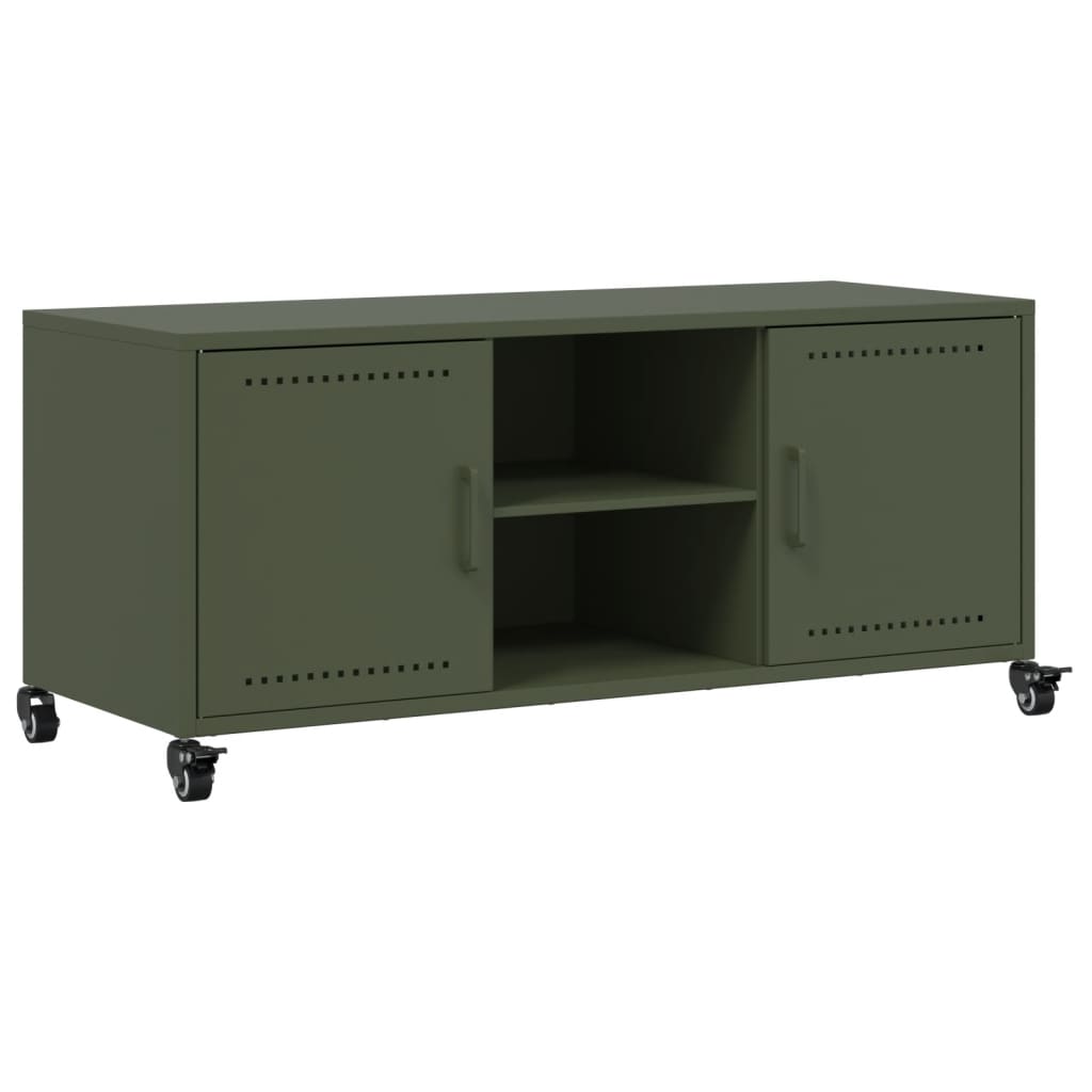 vidaXL TV Cabinet Olive Green 100.5x39x43.5 cm Steel