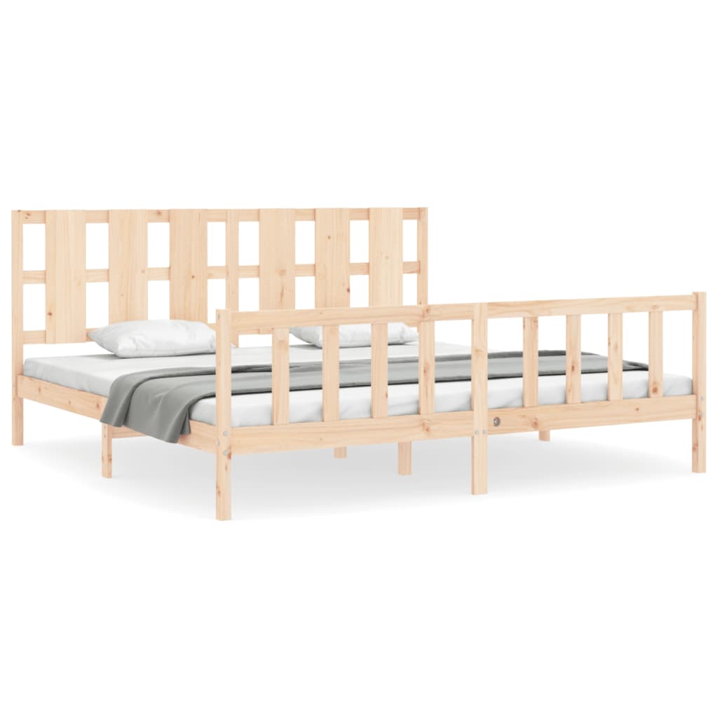 vidaXL Bed Frame without Mattress Solid Wood Pine