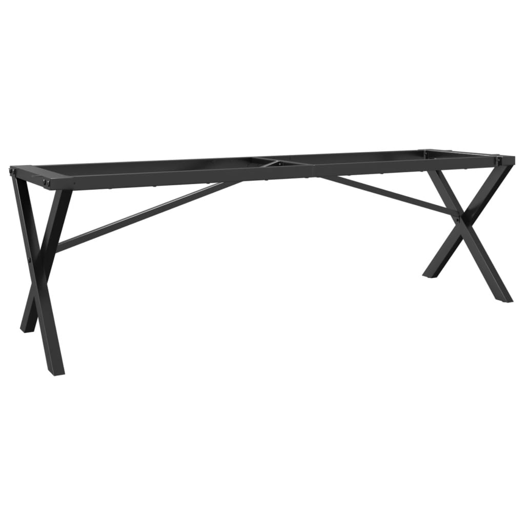 vidaXL Coffee Table Legs X-Frame 140x30x43 cm Cast Iron