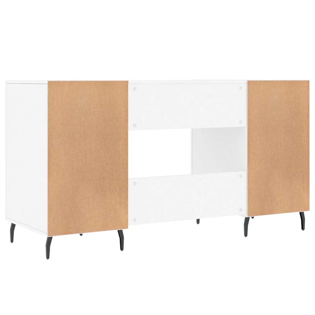 vidaXL Desk White 140x50x75 cm Engineered Wood