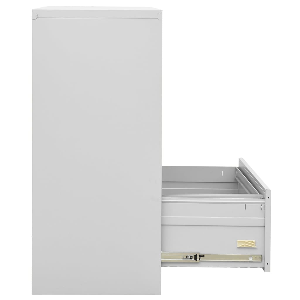 vidaXL Filing Cabinet Light Grey 90x46x103 cm Steel