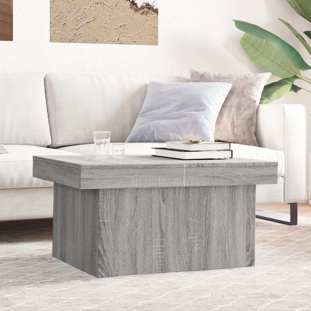 vidaXL Coffee Table Grey Sonoma 80x55x40 cm Engineered Wood