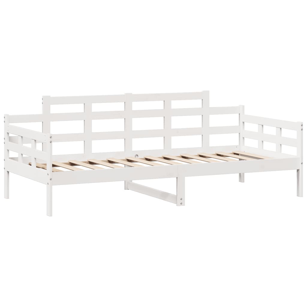 vidaXL Daybed with Drawers without Mattress White 80x200 cm Solid Wood