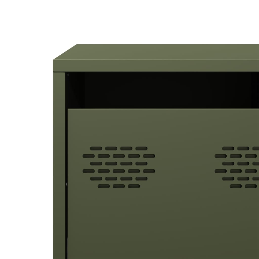 vidaXL TV Cabinet Olive Green 101.5x39x43.5 cm Cold-rolled Steel