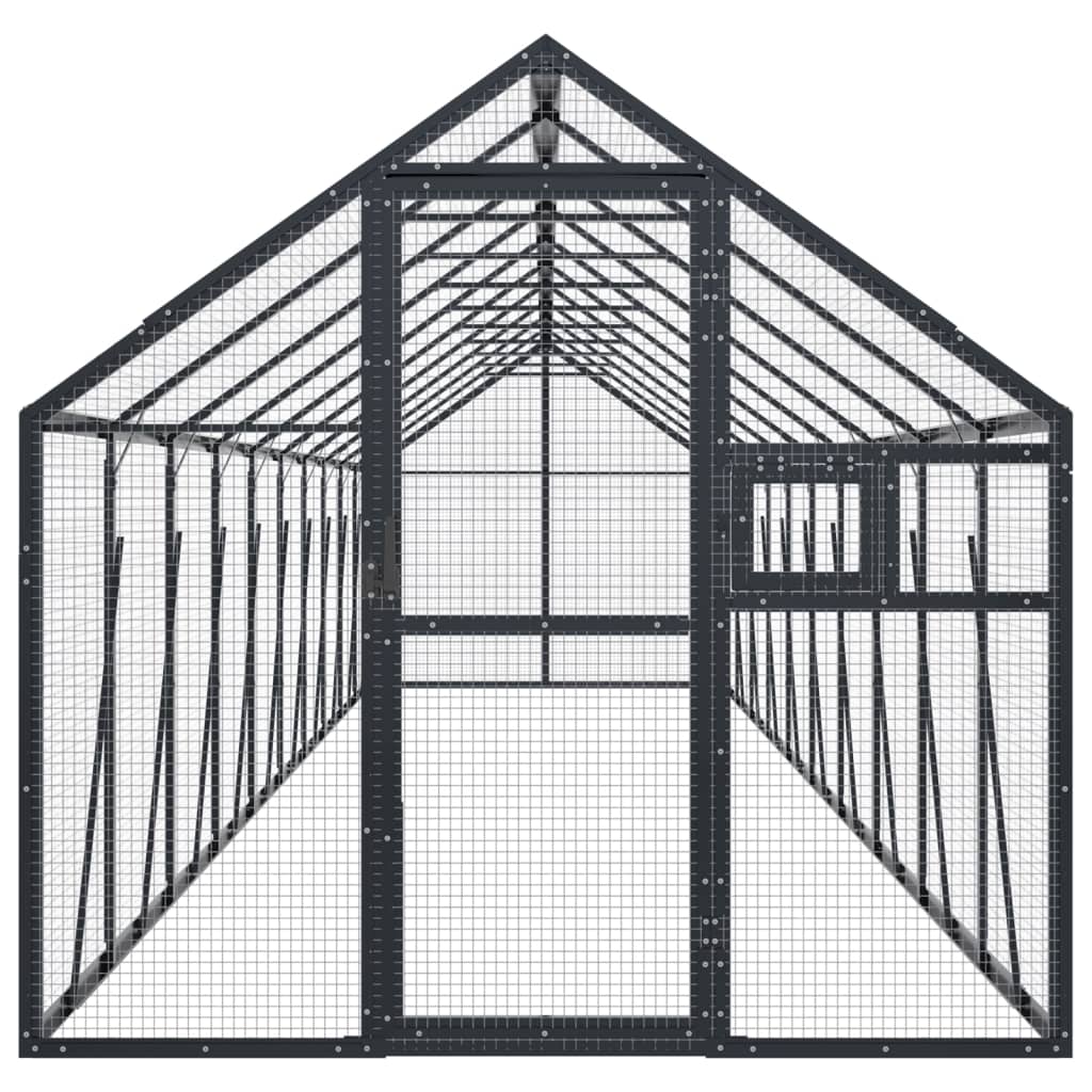 vidaXL Aviary Anthracite 1.79x10x1.85 m Aluminium