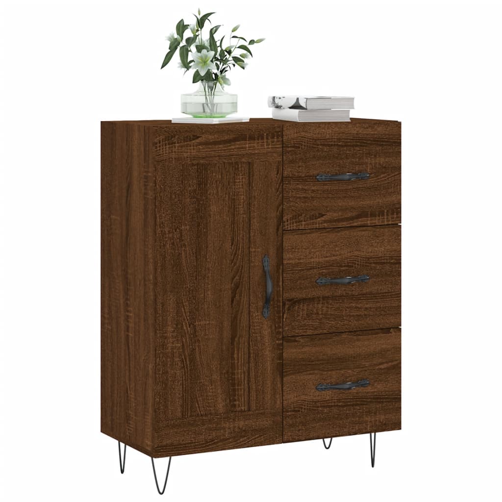 vidaXL Sideboard Brown Oak 69.5x34x90 cm Engineered Wood