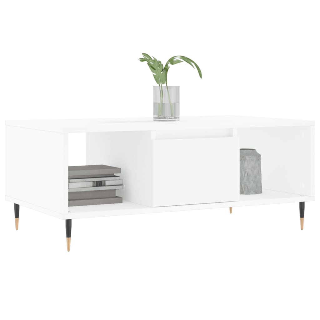 vidaXL Coffee Table White 90x50x36.5 cm Engineered Wood