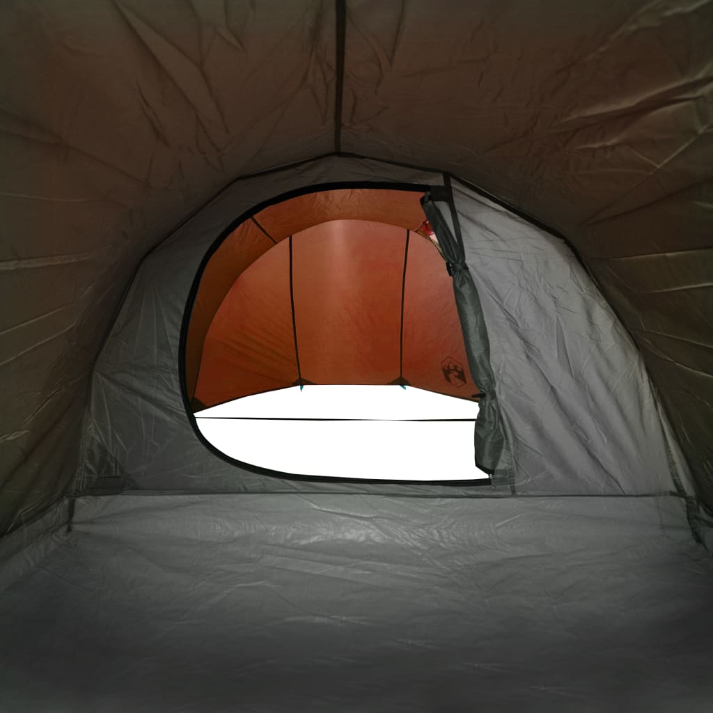 vidaXL Camping Tent Tunnel 4-Person Orange Waterproof