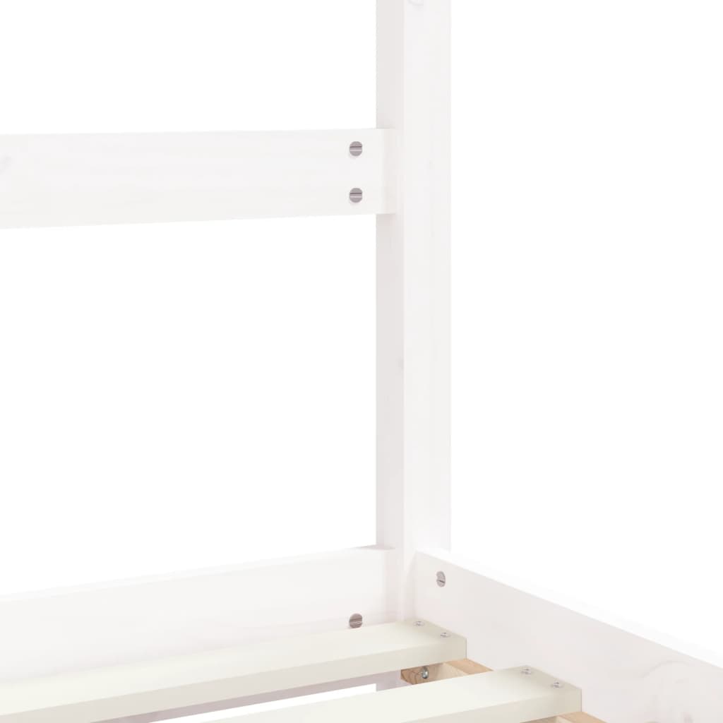 vidaXL Kids Bed Frame White 2x(80x160) cm Solid Wood Pine