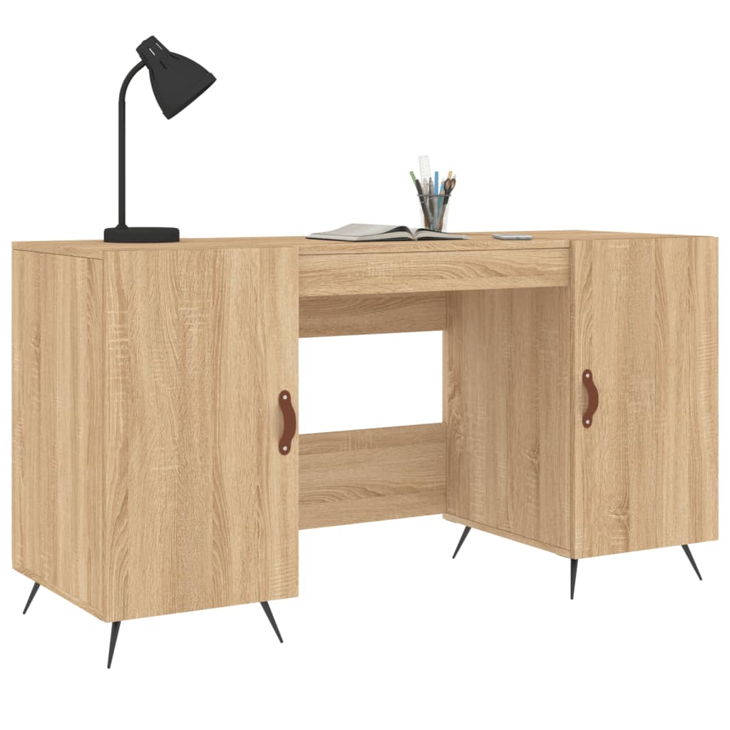 vidaXL Desk Sonoma Oak 140x50x75 cm Engineered Wood