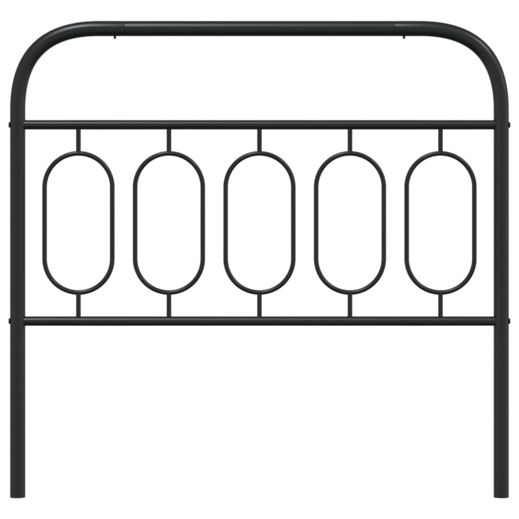 vidaXL Metal Headboard Black 100 cm