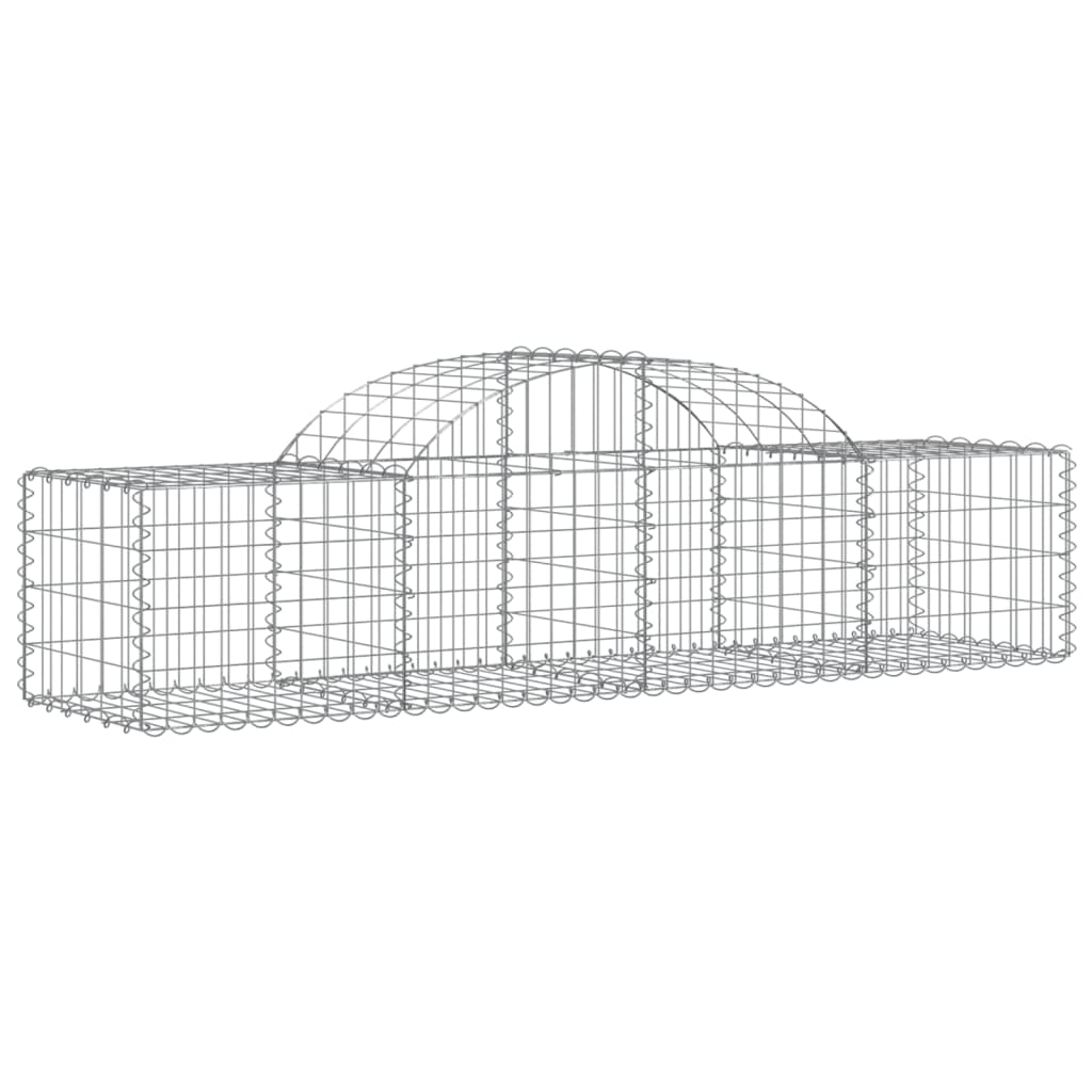 vidaXL Arched Gabion Baskets 20 pcs 200x50x40/60 cm Galvanised Iron