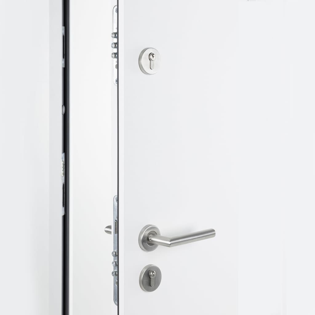 vidaXL Front Door White 90x200 cm Aluminium