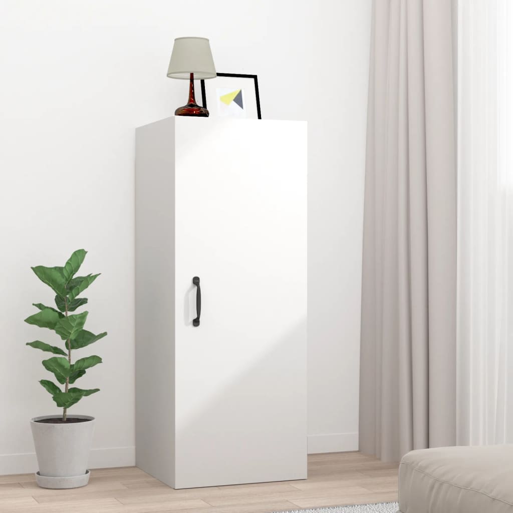 vidaXL Hanging Wall Cabinet White 34.5x34x90 cm Engineered Wood