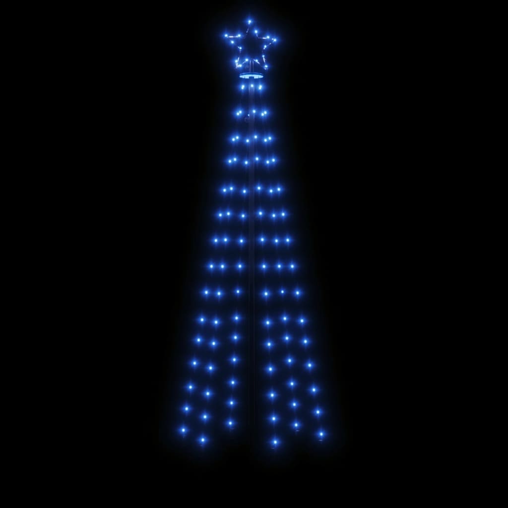 vidaXL Christmas Cone Tree Blue 108 LEDs 70x180 cm