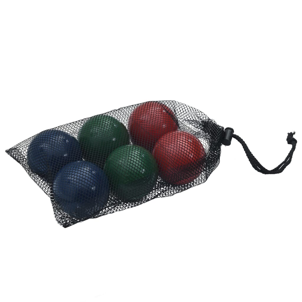 vidaXL 8 Piece Bocce Ball Set with Carrying Bag Solid Pine Wood