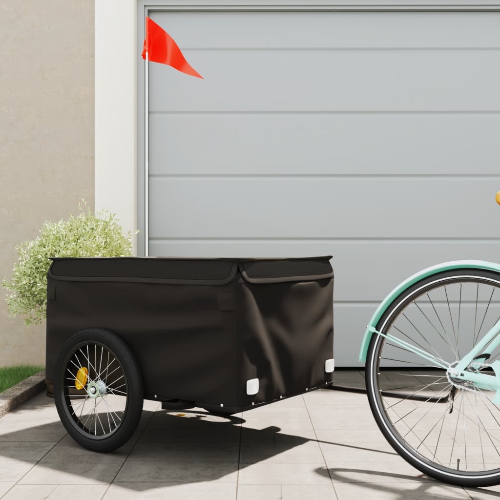 vidaXL Bike Trailer Black 45 kg Iron