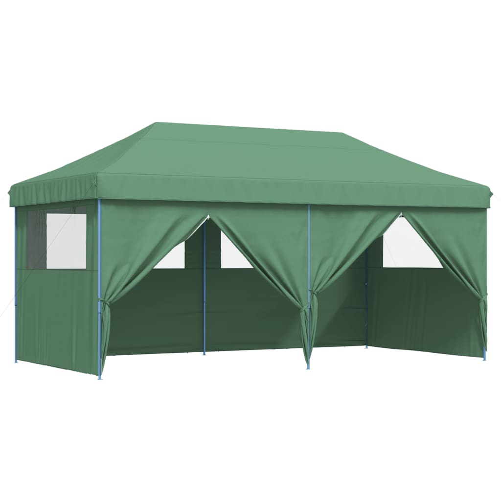 vidaXL Foldable Party Tent Pop-Up with 4 Sidewalls Green