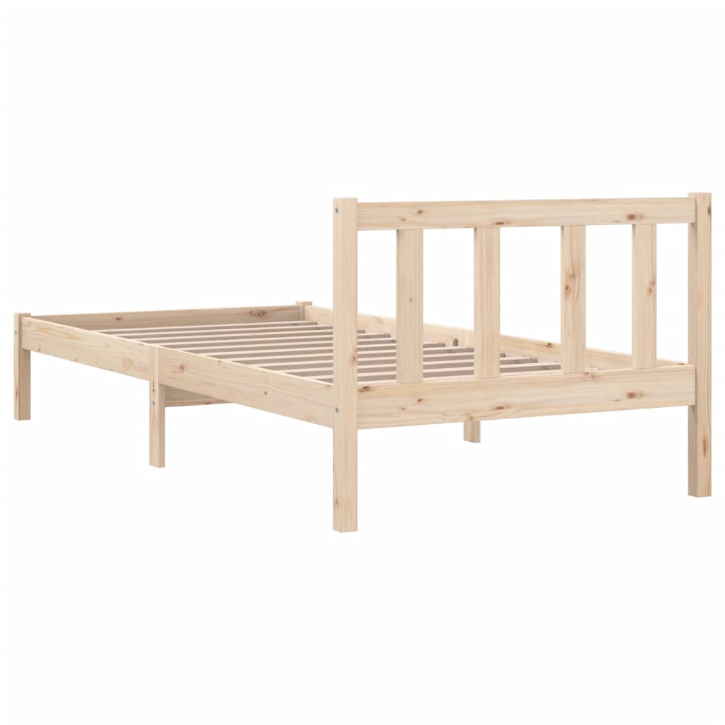 vidaXL Bed Frame without Mattress Solid Wood 100x200 cm